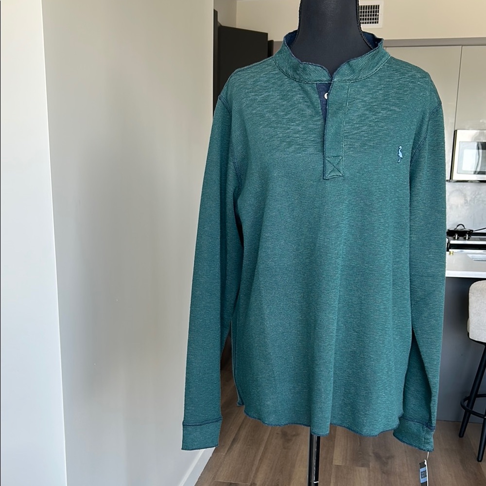 TailorByrd Reversible Long Sleeve Henley Shirt – Size M